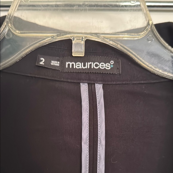 Maurices Black Blazer Lightweight Open-Front Jacket - Picture 2 of 9